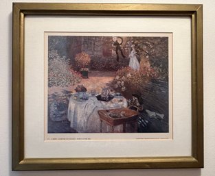 C. MONET - LE DJEUNER, 1872. THE LUNCH. - MUSE DU LOUVRE. PARIS. Framed Print