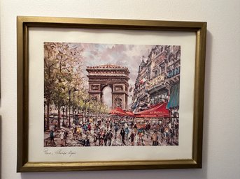 Paris Champs Elysses By Chardon 1991 Framed Print