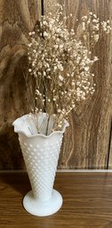 Hobnail Milk Glass Vase