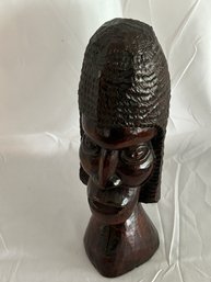 Wooden African Tribal Warrior Statue