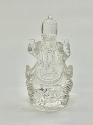 Rare Handmade Crystal Miniature Ganesh Statue