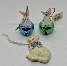 Bunny Bell And Cat Ornaments #747