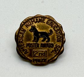 American Humane Education Society 2nd Prize Pin #755