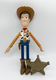 Vintage Collapsing Woody Toy Story With Sheriff's Badge Disney #492