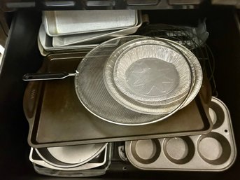 Oven Drawer Contents Baking Pans Casserole Dishes