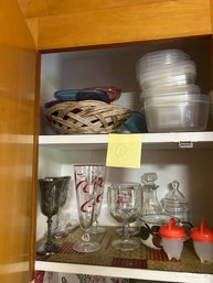 Vintage Barware And Egg Cups With Contents Of Cabinet #1
