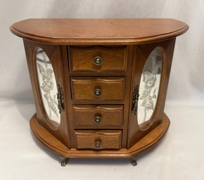 Vintage Large Wooden Jewelry Box