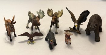 Woodland Animal Figures Some Safari LTD Moose Eagle Bear Elk #769