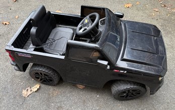 Chevy Silverado Trail Boss Kids Ride On Truck With Charger- Front, Back, Lights, Sounds Forward Reverse