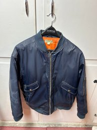 Haband Bomber Jacket Vinyl Vintage Dark Blue