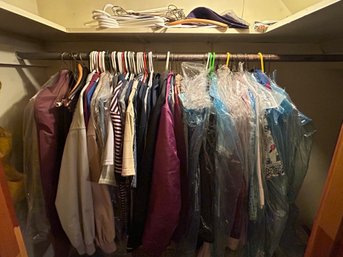 Clothes In Basement Closet Men's And Women's
