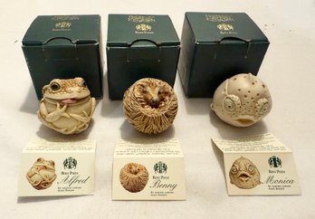 Harmony Kingdom By Adam Binder Roly Polys Alfred Benny Monica In Original Boxes #773