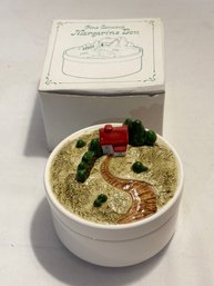 Lillian Vernon Fine Ceramic Margarine Box With Lid