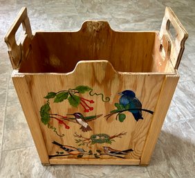 Handcarved Trash Bag Holder Designed To Use Recycled Shopping Bags