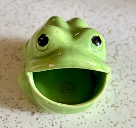 Vintage Ceramic Frog Scrubby Sponge Holder