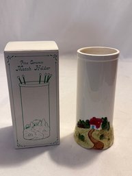 Lillian Vernon Fine Ceramic Tall Match Holder #788