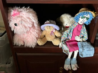 Maxine, Avon Plush, Pink Yorkie, And Yarn Doll