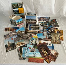 Vintage Postcards, Cards, Wooden Match Stick Boxes From International Travel