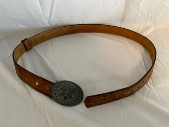 United States Of America Belt Buckle Leather Belt