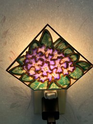 Stained Glass Floral Night Light