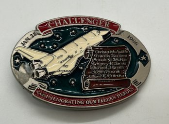 Challenger Memorial Belt Buckle Jan 28, 1986