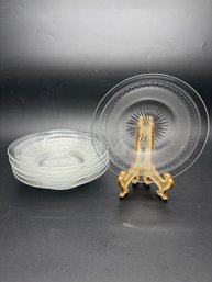 Stunning Needle Etched Glass Plates With Intricate Design