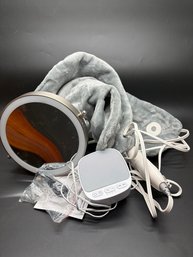 Makeup Mirror, Heating Pad, And White Noise Machine