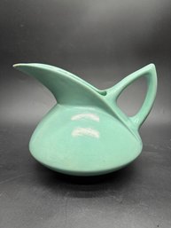 1950s Monmouth Pottery Teal Colored Pitcher