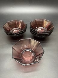 Hazel Atlas Moroccan Amethyst Dessert Bowls Set Of 8