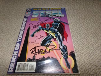 DC, STEEL, SIGNED AND NUMBERED 2522/7500 PLUS FAITH ONGOING #1 GRADED 9.8 N/M