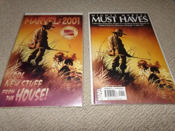 1 MIGHTY MARVELS MUST HAVES AND 1 MARVEL:2001, OFFICIAL CONVENTION PREVIEW BOOK. N/M
