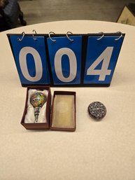 Art Glass Paperweight And Stopper