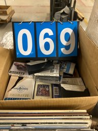 Box Full Of VHS And Cassette Tapes