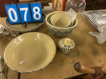 Lot Of Sponge Ware All Signed Roseville Oh.