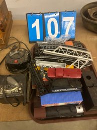 Tray Lot Of Trains With 2 Transformers