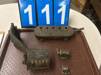 Tray Lot Of Old Counters