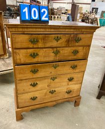 Antique Vintage Highboy With Reproduction Bracket Base