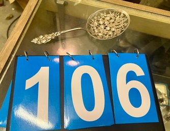 Silver Hallmarked Berry Serving Spoon With Strawberry Decoration