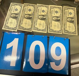 Lot Of 5 Assorted $1 Silver Certificates Lot C