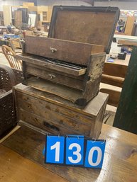 Lot Of 2 Machines Cabinets Incl Small One As Is With Some Tools In Drawers