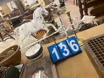 Small Size Weathervane Antique Finish With Diamond Area Front Pointer