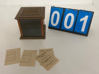 Antique Ballot Box By National Cash Regester Company