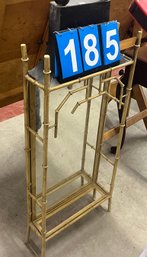 Contemporary Three Glass Shelf Etagere Cabinet