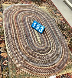 Braided Wool Rug, 4x6, Nice Colors