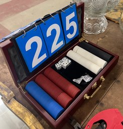 Set Of Poker Chips In Storage Brief Case