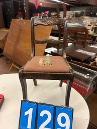 Needlepoint Seat Childs Chair