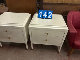 Pair Of Alexa Hampton Mid Century Modern End Tables