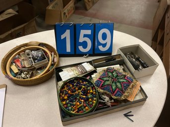 3 Boxes Of Vintage Sewing Material