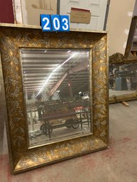 56x46 Wood Carved Framed Beveled Mirror