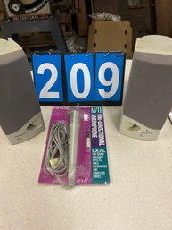 Vintage Computer Speakers And Mic